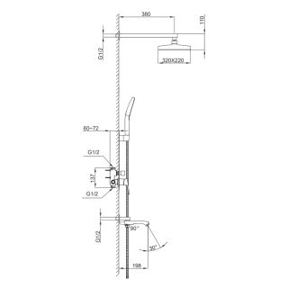Душевой комплект Frap F7176 Хром
